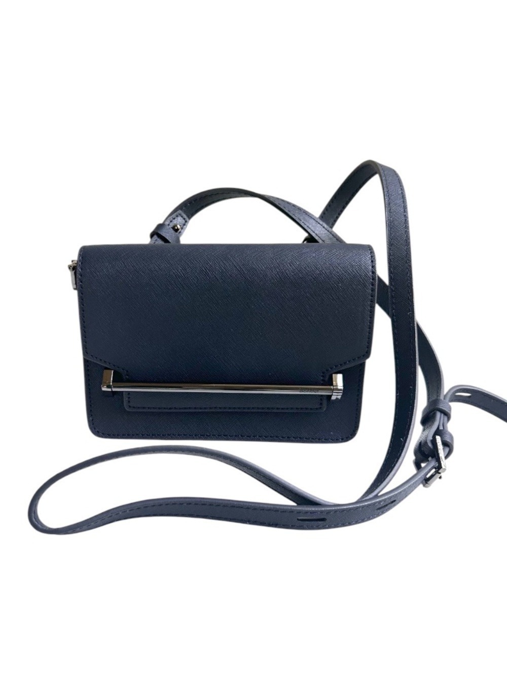 Bokier Lennox Leather Crossbody Bag in Navy NWOT